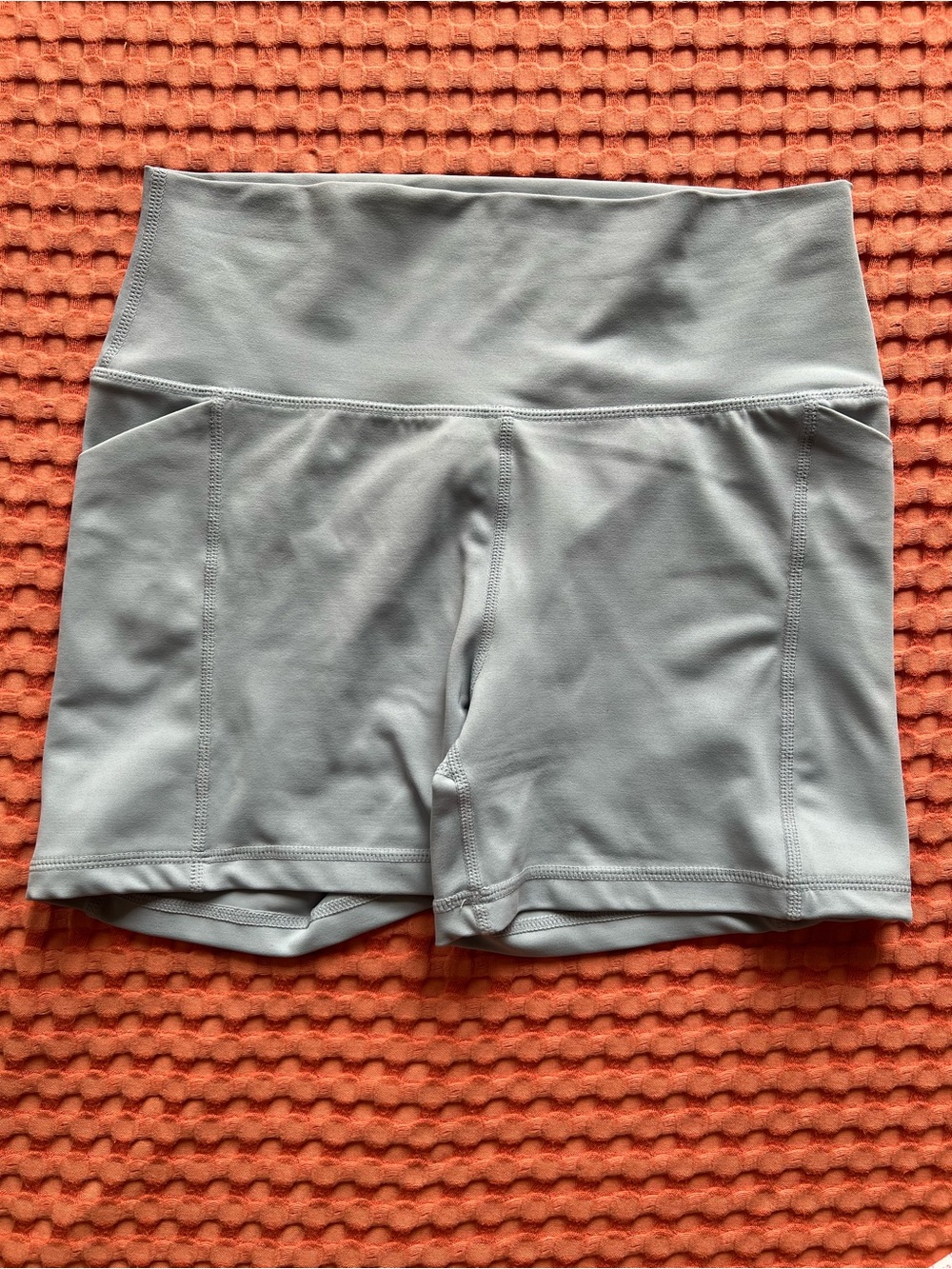Senita athletics compression shorts with Side Pockets - baby blue